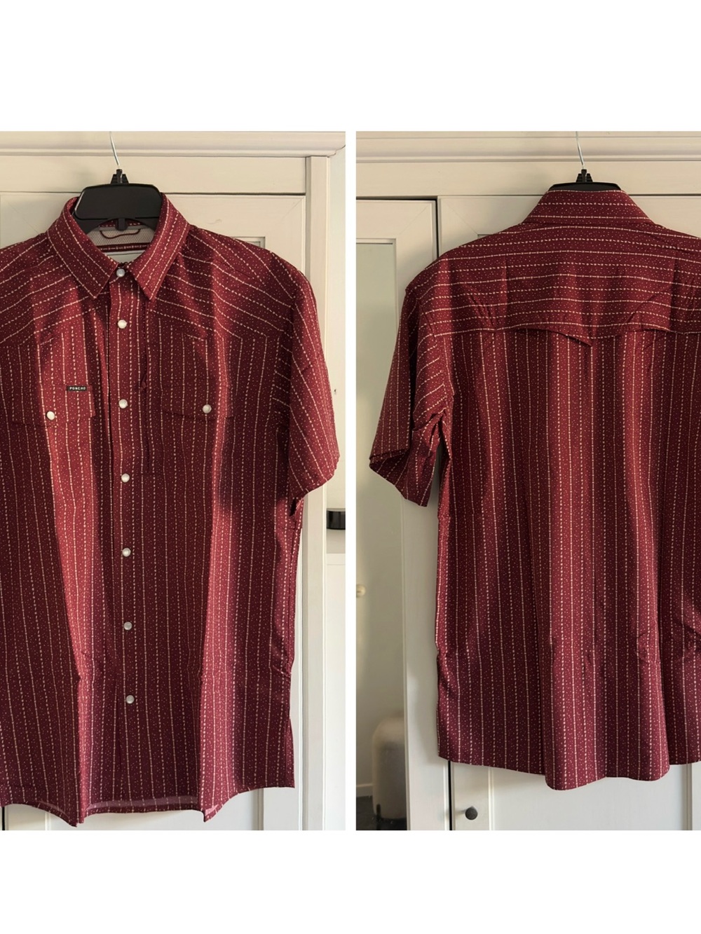 Poncho The Farmer Short Sleeve Snap Shirt Men’s Size Small Regular Fit